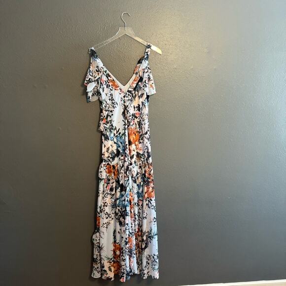 Free People Floral Watercolor Maxi Dress Size 12 - Picture 6 of 11